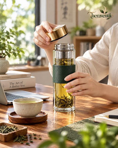 Theraventilo Glass Tea Infuser Bottle image 2